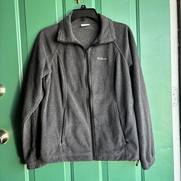 Columbia men’s medium fleece gray jacket - Picture 2 of 6